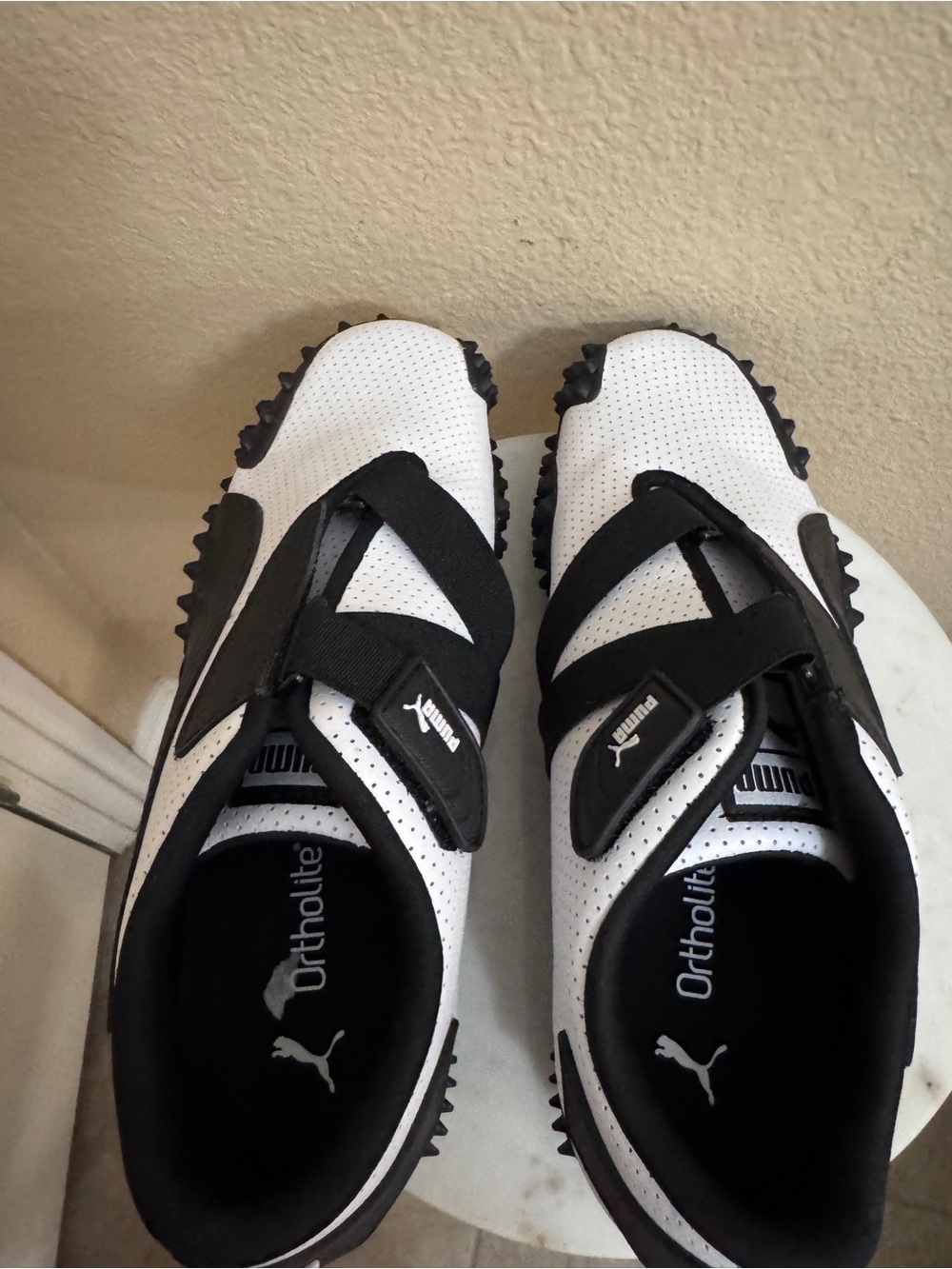 Women Puma Mostro black white sneakers avant-garde edgy unique spikes casual - Picture 6 of 9